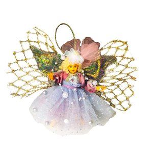 Handcrafted Upcycled Porcelain Doll Head Arms Legs Glammed Christmas Ornament